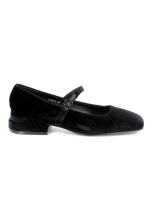 ballerina da donna in velluto nero JEANNOT | 601X