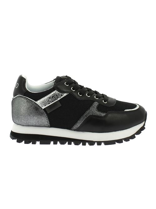 Wonder 01 sneakers da donna in pelle e tessuto nero LIU-JO | BF3001PX34022222