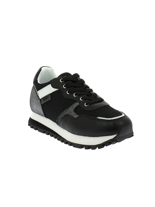 Wonder 01 sneakers da donna in pelle e tessuto nero LIU-JO | BF3001PX34022222