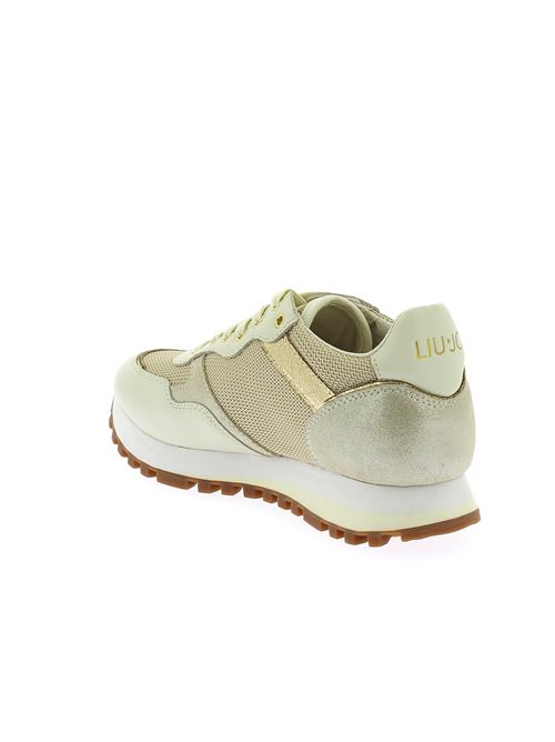 Wonder 01 sneakers da donna in pelle e tessuto beige LIU-JO | BF3001PX340S1176