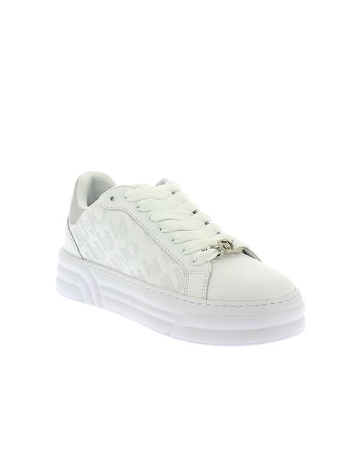 Embossed sneakers da donna in pelle ed ecopelle bianca LIU-JO | BF3015PX14401111