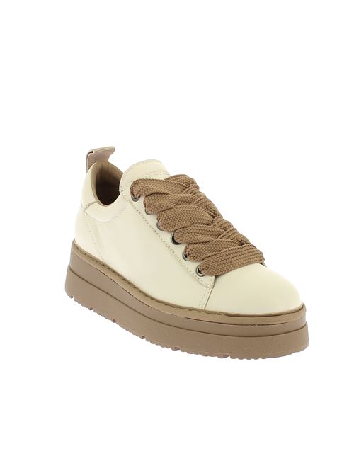 P89 stringata da donna in pelle beige chiaro PANCHIC | P89W001-0066A001