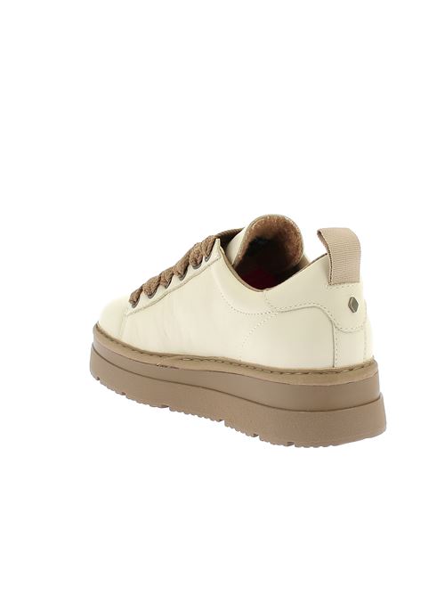 P89 stringata da donna in pelle beige chiaro PANCHIC | P89W001-0066A001