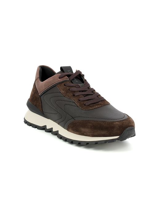 sneakers da uomo in pelle e camoscio testa di moro STONEFLY | 218450410