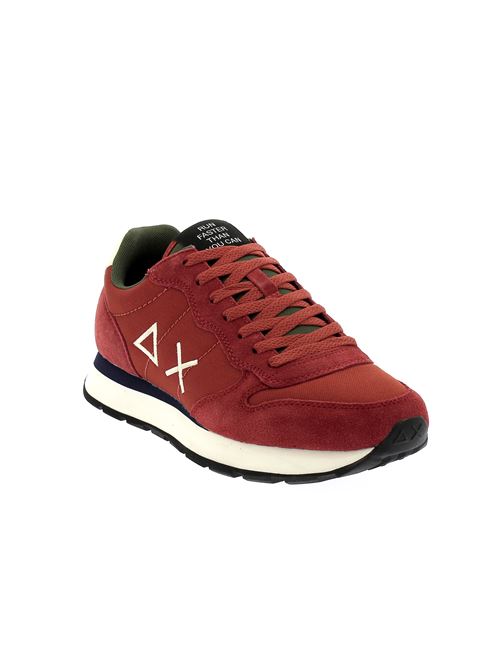 Tom sneakers da uomo in camoscio e tela rosso mattone SUN68 | Z4310136