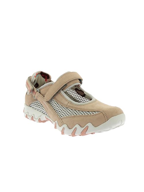 Niro ballerina in camoscio beige e rete grigio chiaro ALLROUNDER | NIRO12-61