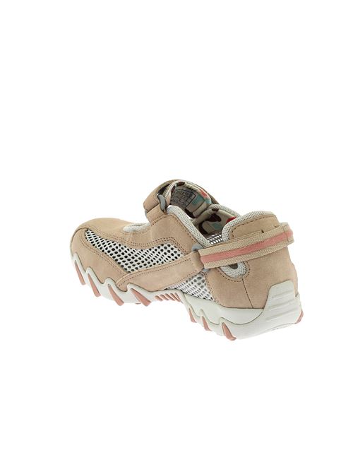 Niro ballerina in camoscio beige e rete grigio chiaro ALLROUNDER | NIRO12-61