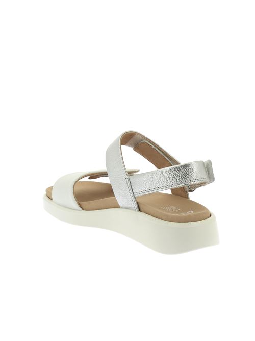 Madeira-S sandalo con strap da donna in pelle bianca e argento ARA | 2140104