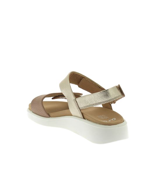 Madeira-S sandalo con strap da donna in pelle beige e oro ARA | 2140111