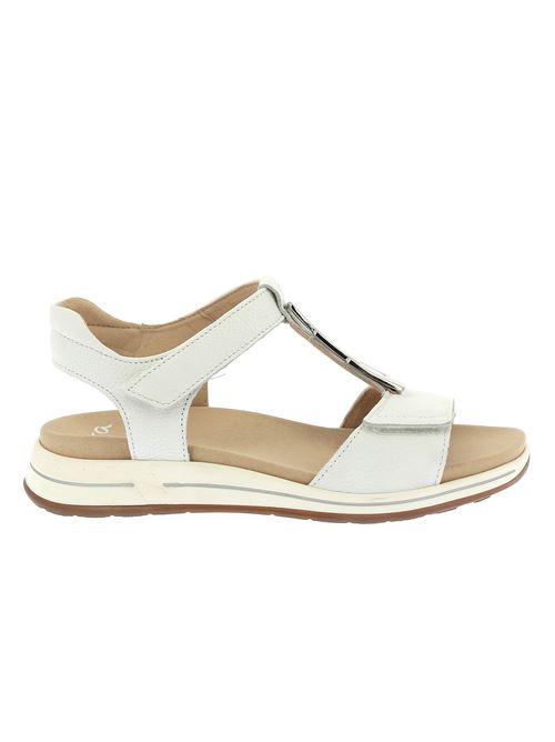 Osaka-S sandalo con strap da donna in pelle bianca ARA | 3480404