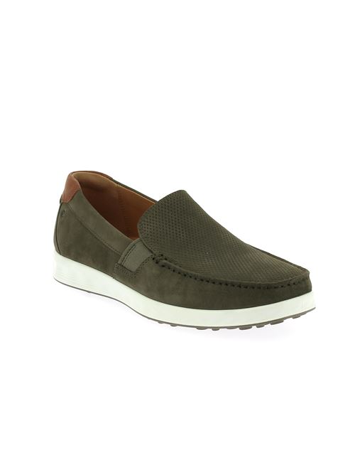 Ecco S Lite Moc Perf Loafer mocassino da uomo in nabuk verde ECCO | 54050402543