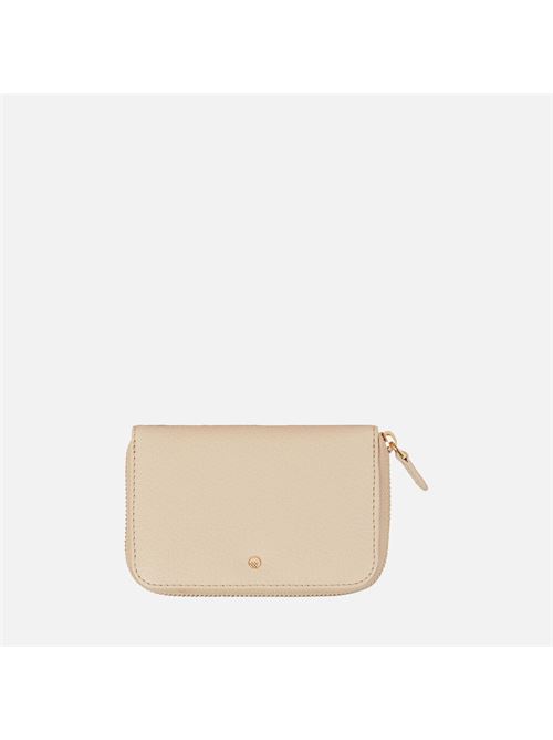 Wallet portafoglio da donna in pelle beige GEOX | D35K3G00046C1002