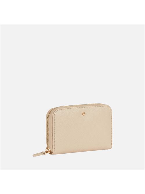 Wallet portafoglio da donna in pelle beige GEOX | D35K3G00046C1002