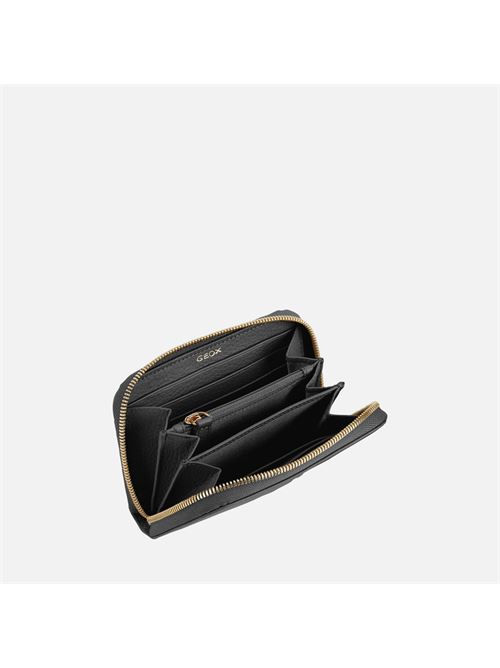 Wallet portafoglio da donna in pelle nera GEOX | D35K3G00046C9999