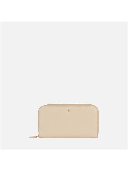 Wallet portafoglio da donna in pelle beige GEOX | D35K3H00046C1002