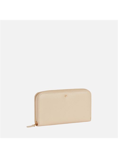 Wallet portafoglio da donna in pelle beige GEOX | D35K3H00046C1002