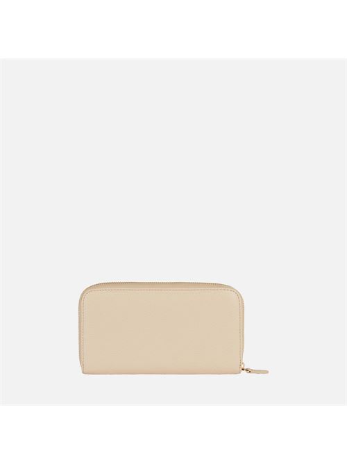 Wallet portafoglio da donna in pelle beige GEOX | D35K3H00046C1002