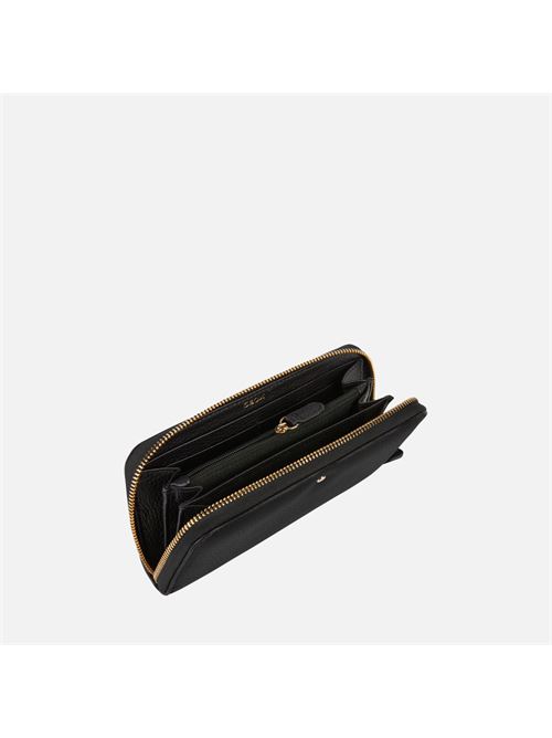 Wallet portafoglio da donna in pelle nera GEOX | D35K3H00046C9999