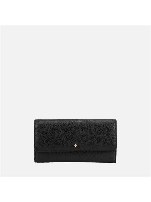 Wallet portafoglio da donna in pelle nera GEOX | D35K3I00046C9999