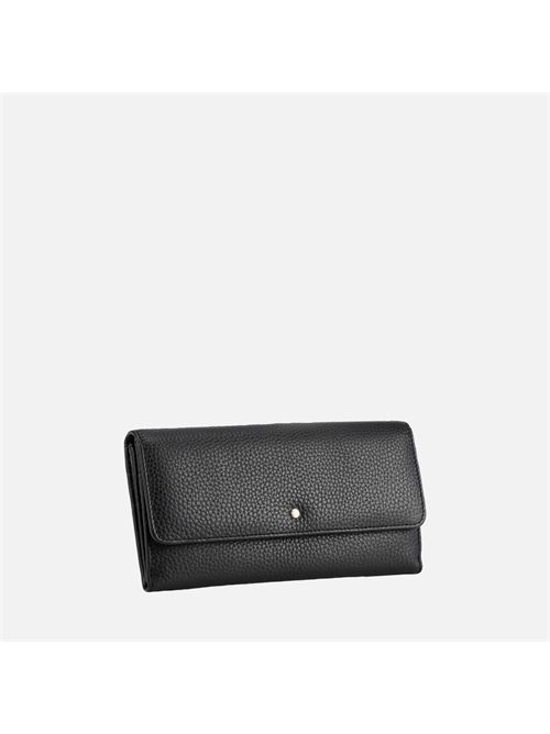 Wallet portafoglio da donna in pelle nera GEOX | D35K3I00046C9999