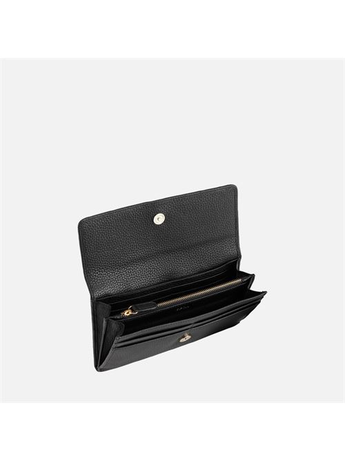 Wallet portafoglio da donna in pelle nera GEOX | D35K3I00046C9999