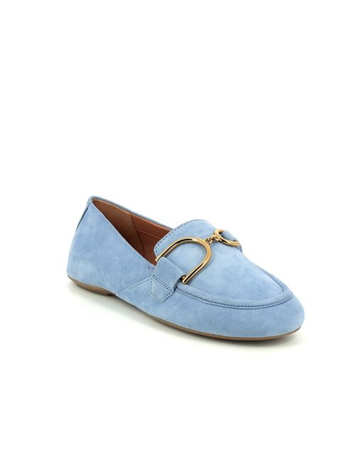 Palmaria mocassino da donna in camoscio azzurro GEOX | D45MUJ00021C4003