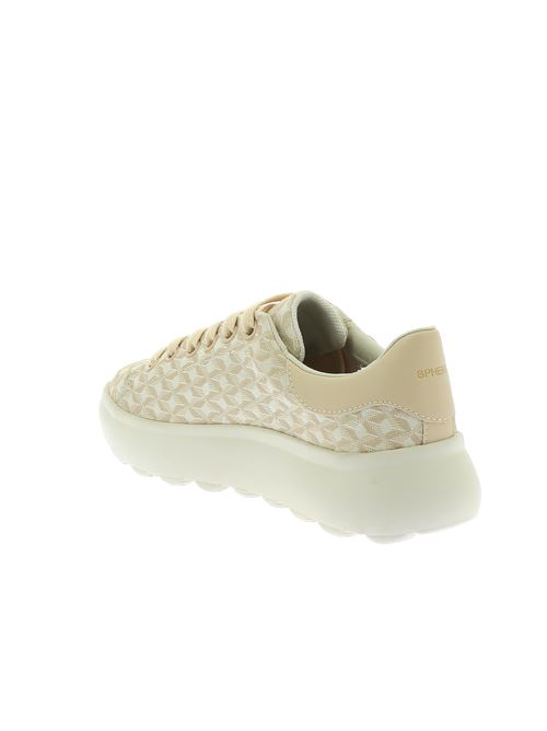 Spherica EC4.1 sneakers da donna in tela damascata beige GEOX | D55TCD0DSBCC1122