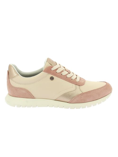 Sukie 2.0 sneakers da donna in pelle beige e camoscio cipria GEOX | D55YPC08522C1S8Z