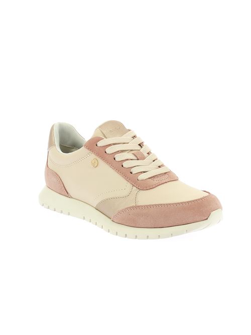 Sukie 2.0 sneakers da donna in pelle beige e camoscio cipria GEOX | D55YPC08522C1S8Z