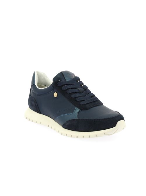 Sukie 2.0 sneakers da donna in pelle e camoscio blu GEOX | D55YPC08522C4002