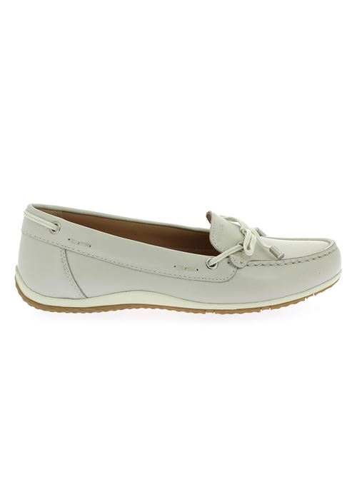 Vega mocassino da donna in pelle bianco latte GEOX | D92DNB043BCC1002