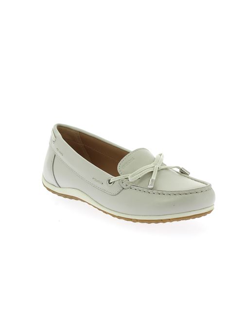 Vega mocassino da donna in pelle bianco latte GEOX | D92DNB043BCC1002