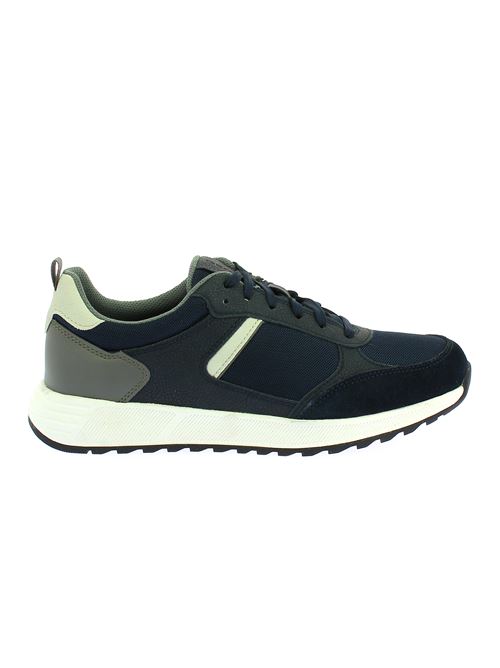 Molveno A sneakers da uomo in camoscio e tessuto blu GEOX | U45F1A014EKC4422