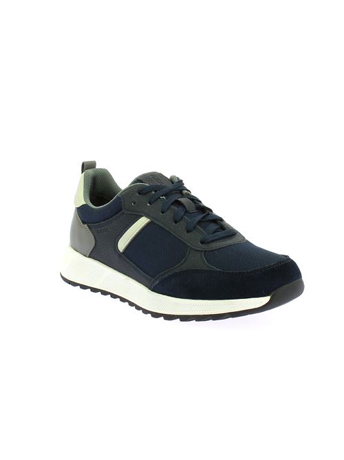 Molveno A sneakers da uomo in camoscio e tessuto blu GEOX | U45F1A014EKC4422