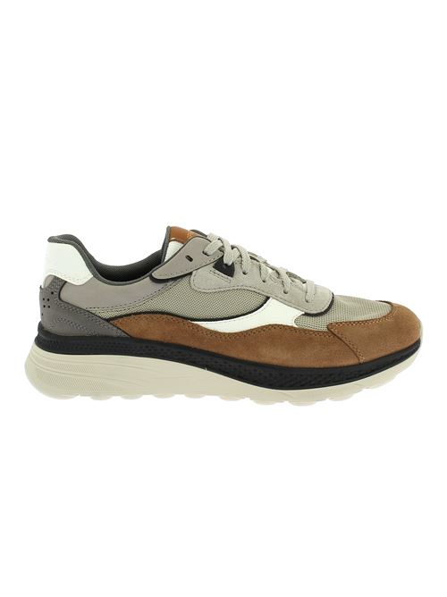 Spherica Actif X1 sneakers da uomo in camoscio e tessuto cuoio e sabbia GEOX | U55HUA01422C5ZS6