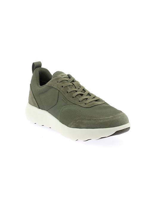 Xtors sneakers da uomo in camoscio e tessuto verde salvia GEOX | U55LFD01422C3016