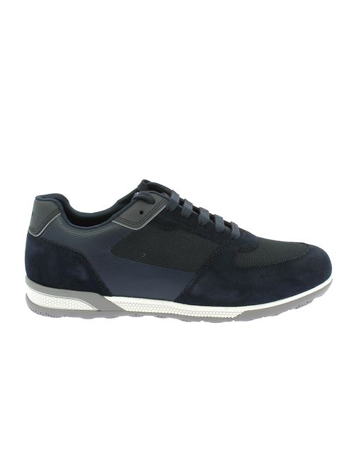 Spherica Actif sneakers da uomo in camoscio e tessuto blu GEOX | U55LGA01422C4002