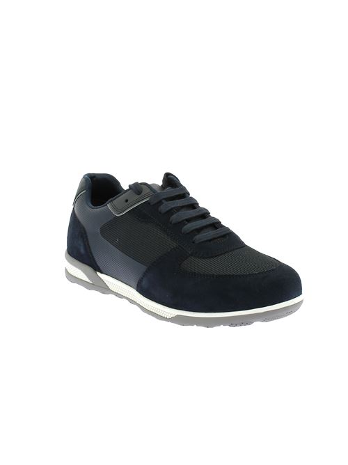 Spherica Actif sneakers da uomo in camoscio e tessuto blu GEOX | U55LGA01422C4002