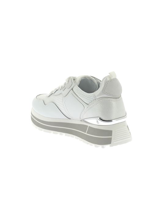 Maxi Wonder 01 sneakers da donna in pelle e tessuto bianca LIU-JO | BA5013PX60201111