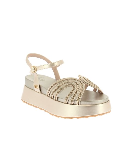 Frida 35 sandalo con zeppa da donna in ecopelle oro LIU-JO | SA5103EX029S3719