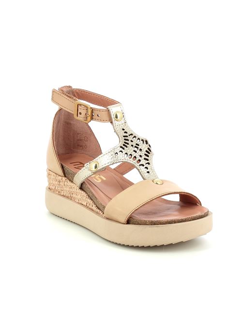 sandalo con zeppa da donna in pelle beige MJUS | T18030-1010001