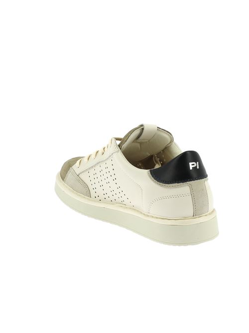 P01 sneakers da uomo in camoscio tortora e pelle bianco latte PANCHIC | P01M022-01273058