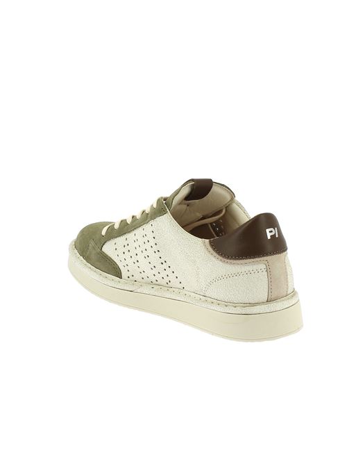 P01 sneakers da uomo in camoscio verde militare e pelle vintage bianco latte PANCHIC | P01M022-01342218