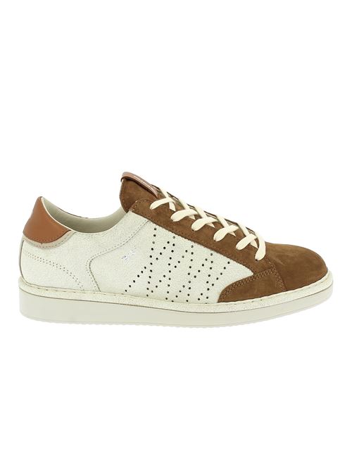 P01 sneakers da uomo in camoscio cuoio e pelle vintage bianco latte PANCHIC | P01M022-01342219