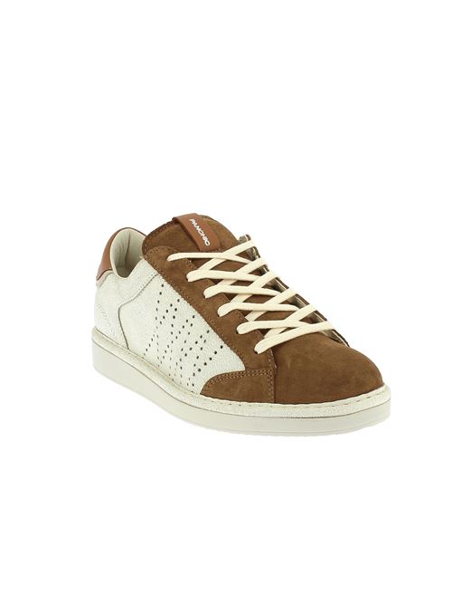 P01 sneakers da uomo in camoscio cuoio e pelle vintage bianco latte PANCHIC | P01M022-01342219