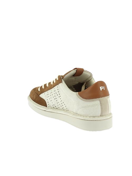 P01 sneakers da uomo in camoscio cuoio e pelle vintage bianco latte PANCHIC | P01M022-01342219