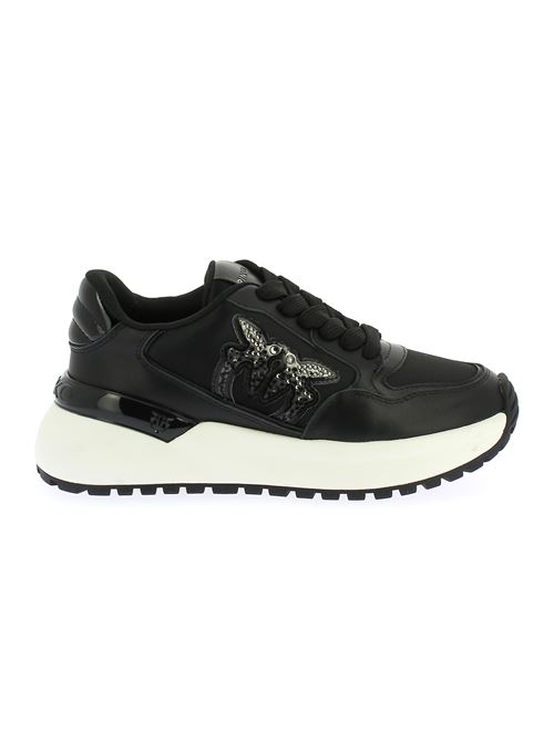 Gem 07 sneakers da donna in pelle e tessuto nero PINKO | SS0055P073Z99