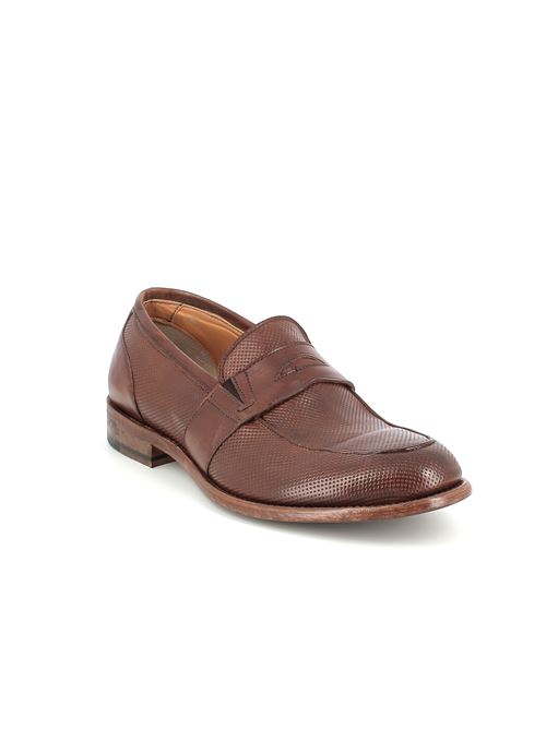 mocassino elegante da uomo in pelle marrone CALPIERRE | K016X