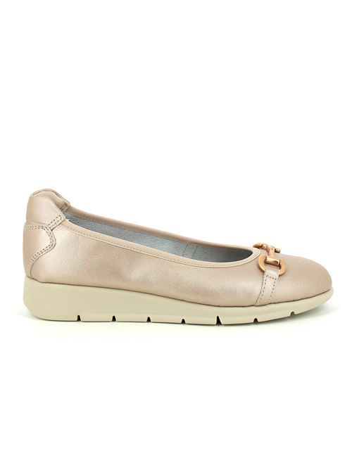 ballerina da donna in pelle laminata beige FRAU | 51X4X