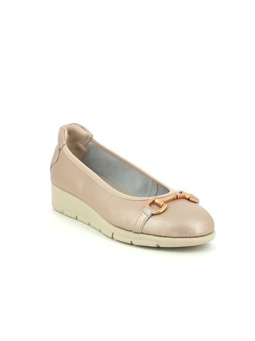 ballerina da donna in pelle laminata beige FRAU | 51X4X